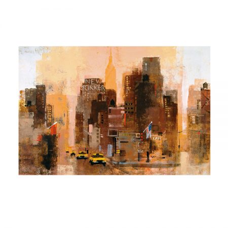 22813D - New Yorker & Cabs - 23 x 15