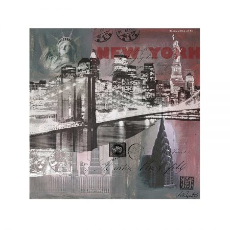 44198 New York by Night 18 x 18